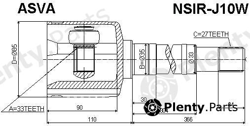  ASVA part NSIRJ10W Replacement part