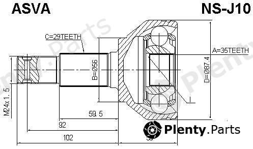  ASVA part NSJ10 Joint Kit, drive shaft