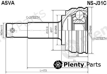  ASVA part NS-J31C (NSJ31C) Replacement part