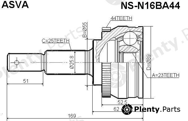  ASVA part NS-N16BA44 (NSN16BA44) Replacement part