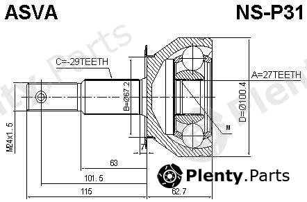  ASVA part NSP31 Joint Kit, drive shaft