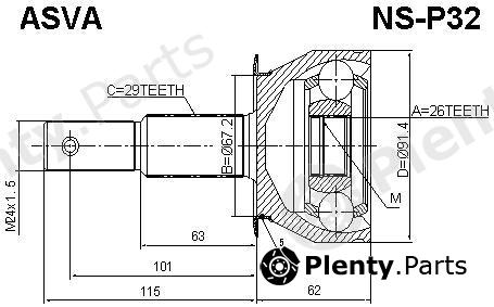  ASVA part NSP32 Joint Kit, drive shaft