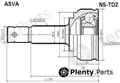  ASVA part NS-TD2 (NSTD2) Joint Kit, drive shaft