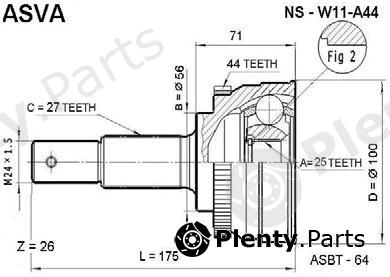  ASVA part NSW11A44 Replacement part