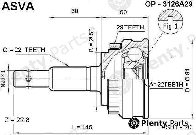  ASVA part OP3126A29 Replacement part