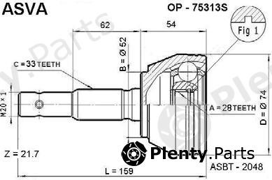  ASVA part OP75313S Replacement part
