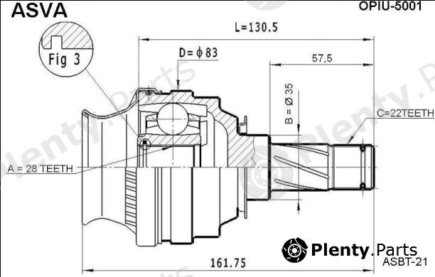  ASVA part OPIU5001 Replacement part