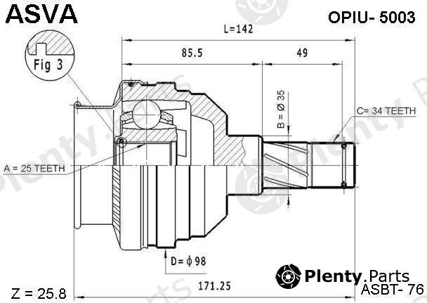  ASVA part OPIU5003 Replacement part
