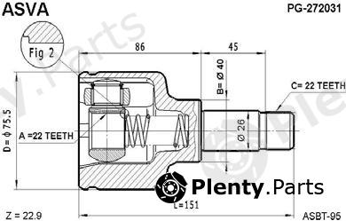  ASVA part PG272031 Replacement part