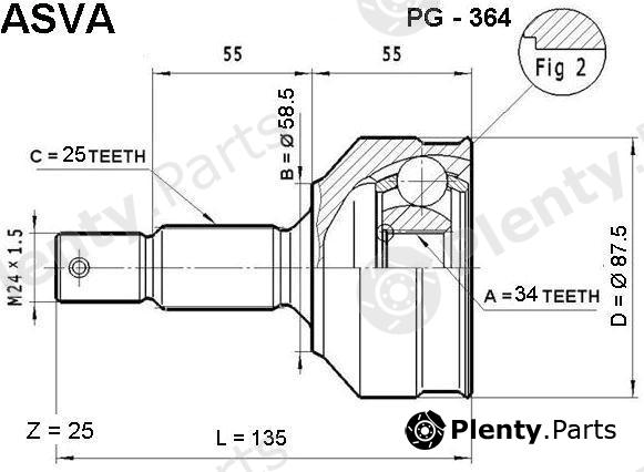  ASVA part PG364 Replacement part