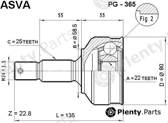  ASVA part PG365 Replacement part