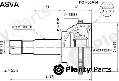  ASVA part PG53A54 Replacement part