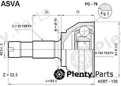  ASVA part PG78 Replacement part