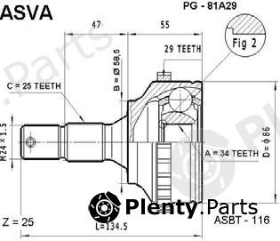 ASVA part PG81A29 Replacement part