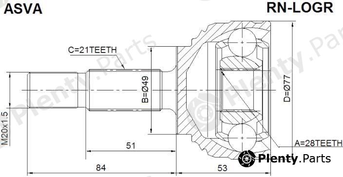 ASVA part RN-LOGR (RNLOGR) Replacement part