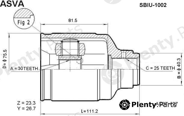  ASVA part SBIU1002 Replacement part