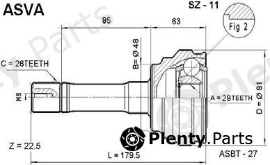 ASVA part SZ11 Joint Kit, drive shaft