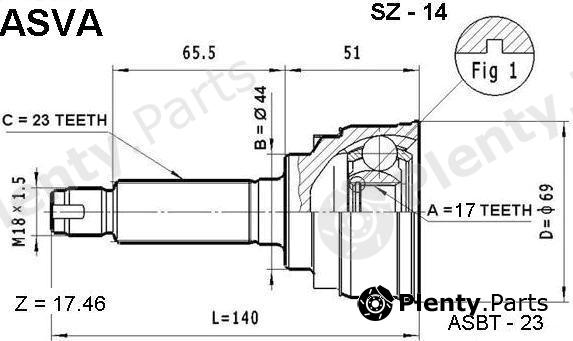  ASVA part SZ14 Replacement part