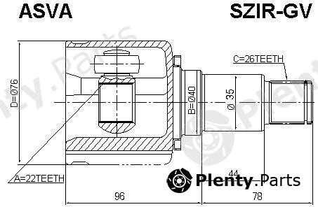  ASVA part SZIRGV Replacement part