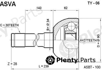  ASVA part TY06 Joint Kit, drive shaft