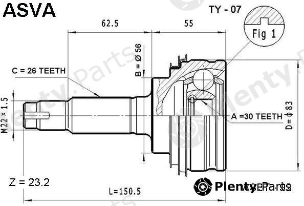  ASVA part TY07 Replacement part