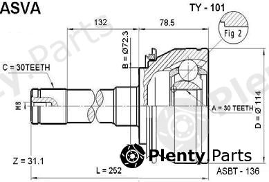  ASVA part TY-101 (TY101) Replacement part