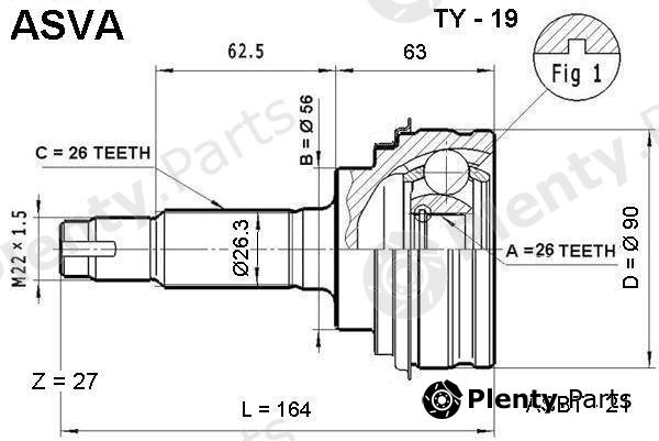  ASVA part TY19 Replacement part