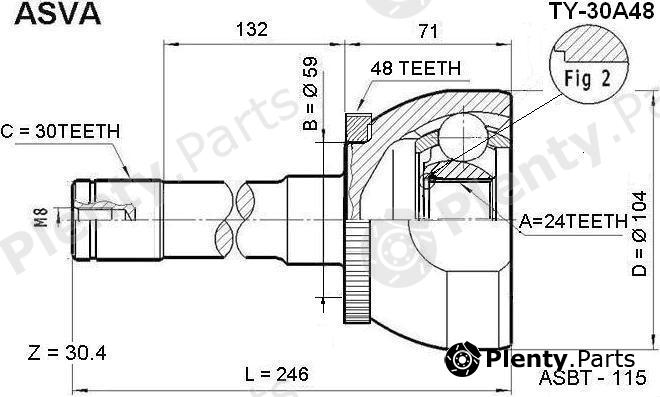  ASVA part TY30A48 Replacement part