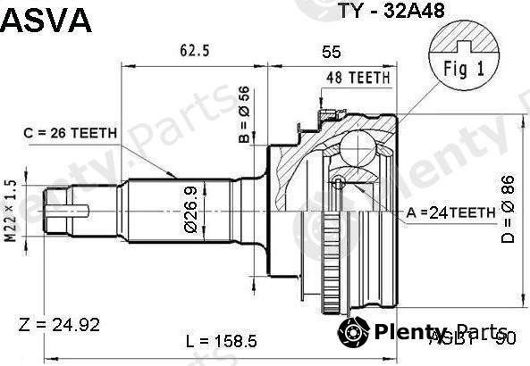  ASVA part TY32A48 Replacement part