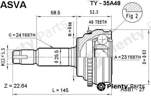  ASVA part TY-35A48 (TY35A48) Replacement part