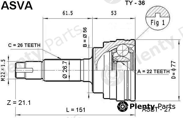  ASVA part TY36 Replacement part