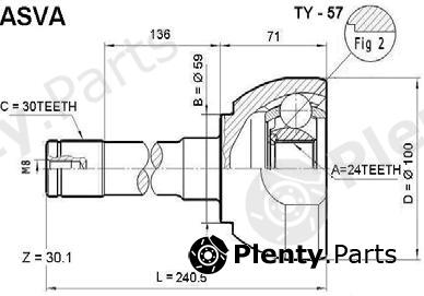  ASVA part TY57 Replacement part