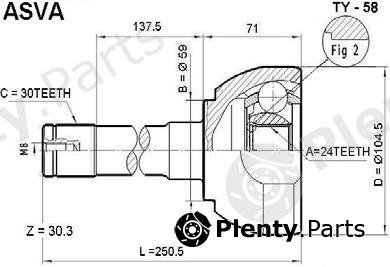  ASVA part TY-58 (TY58) Replacement part