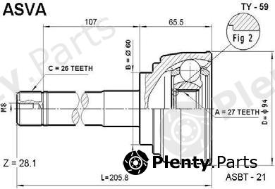  ASVA part TY-59 (TY59) Replacement part