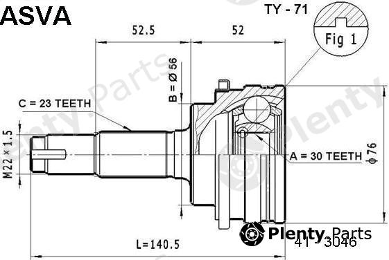  ASVA part TY71 Replacement part