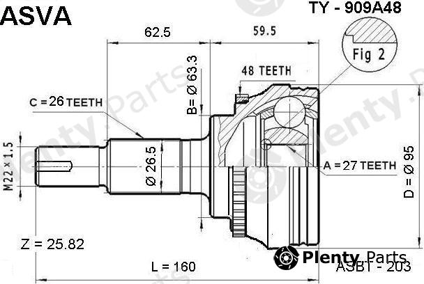  ASVA part TY-909A48 (TY909A48) Replacement part