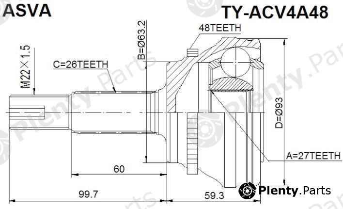  ASVA part TY-ACV4A48 (TYACV4A48) Replacement part