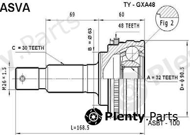  ASVA part TYGXA48 Replacement part