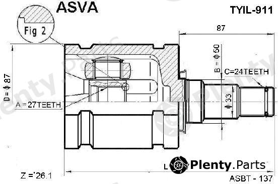  ASVA part TYIL911 Replacement part