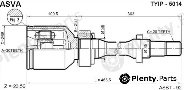  ASVA part TYIP5014 Replacement part