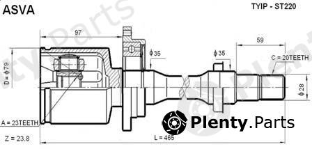  ASVA part TYIPST220 Joint Kit, drive shaft