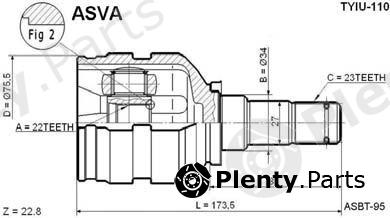  ASVA part TYIU110 Joint Kit, drive shaft