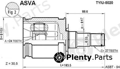  ASVA part TYIU5020 Joint Kit, drive shaft