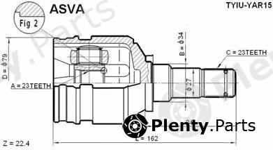  ASVA part TYIU-YAR15 (TYIUYAR15) Joint Kit, drive shaft