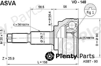  ASVA part VO148 Replacement part