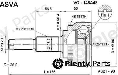  ASVA part VO148A48 Replacement part