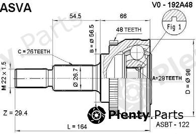  ASVA part VO192A48 Replacement part