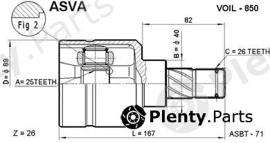  ASVA part VOIL850 Replacement part