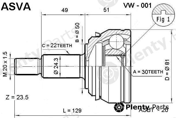  ASVA part VW001 Replacement part