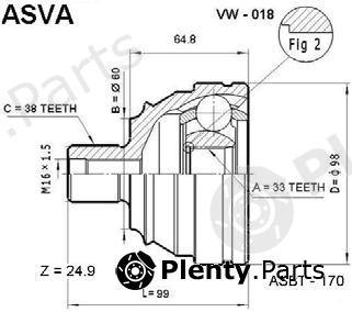  ASVA part VW018 Replacement part